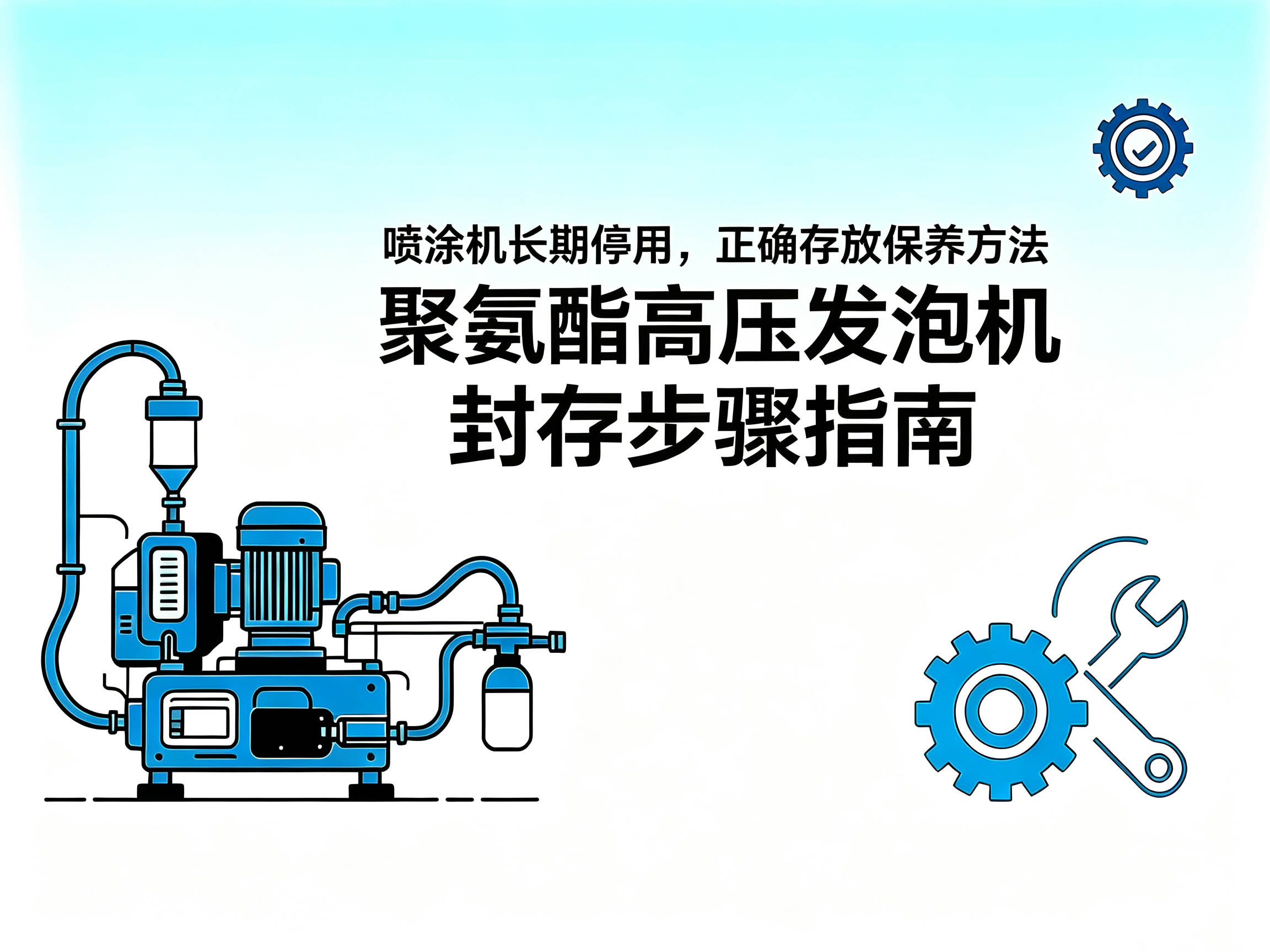 喷涂机长期停用，正确存放保养方法 聚氨酯高压发泡机封存步骤指南